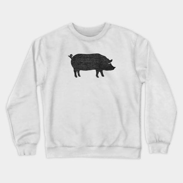 Pig Silhouette Crewneck Sweatshirt by Coffee Squirrel